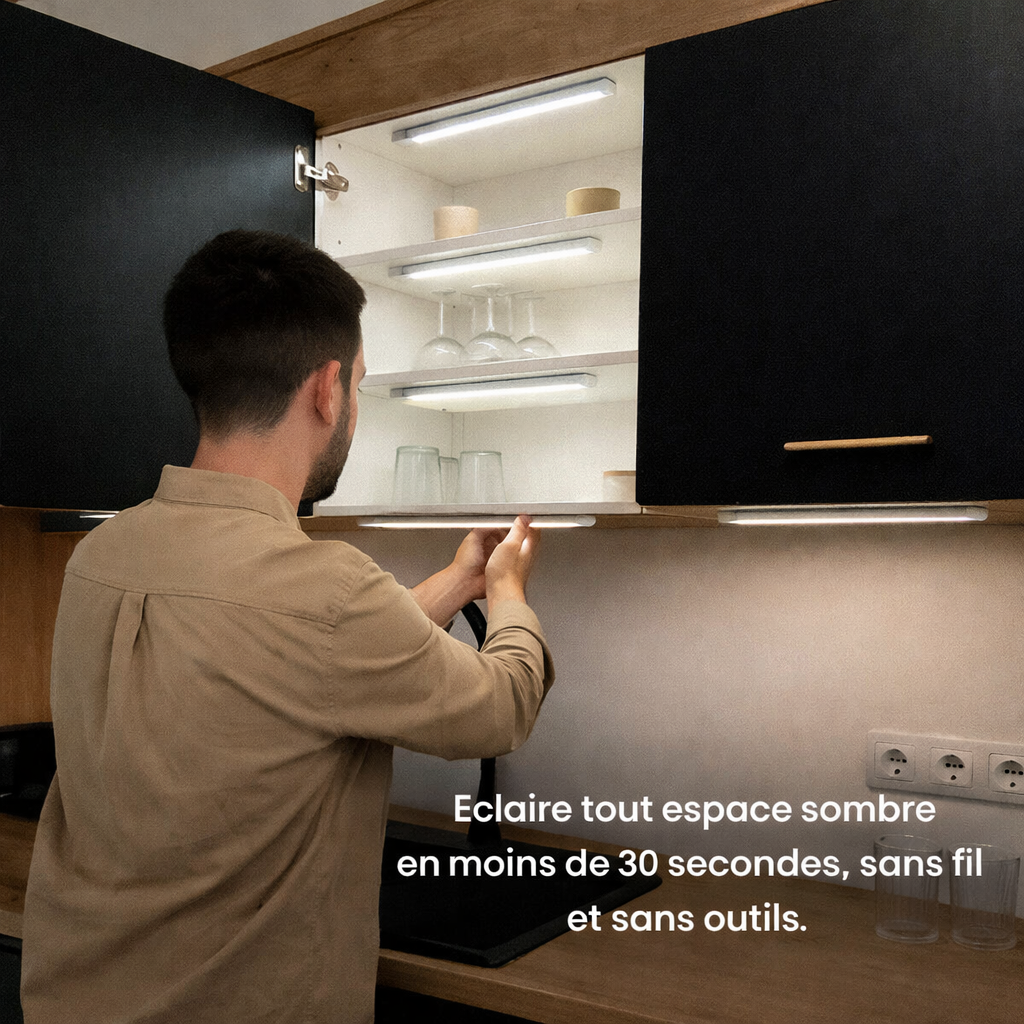 Barre Led sans fil à détecteur de mouvement